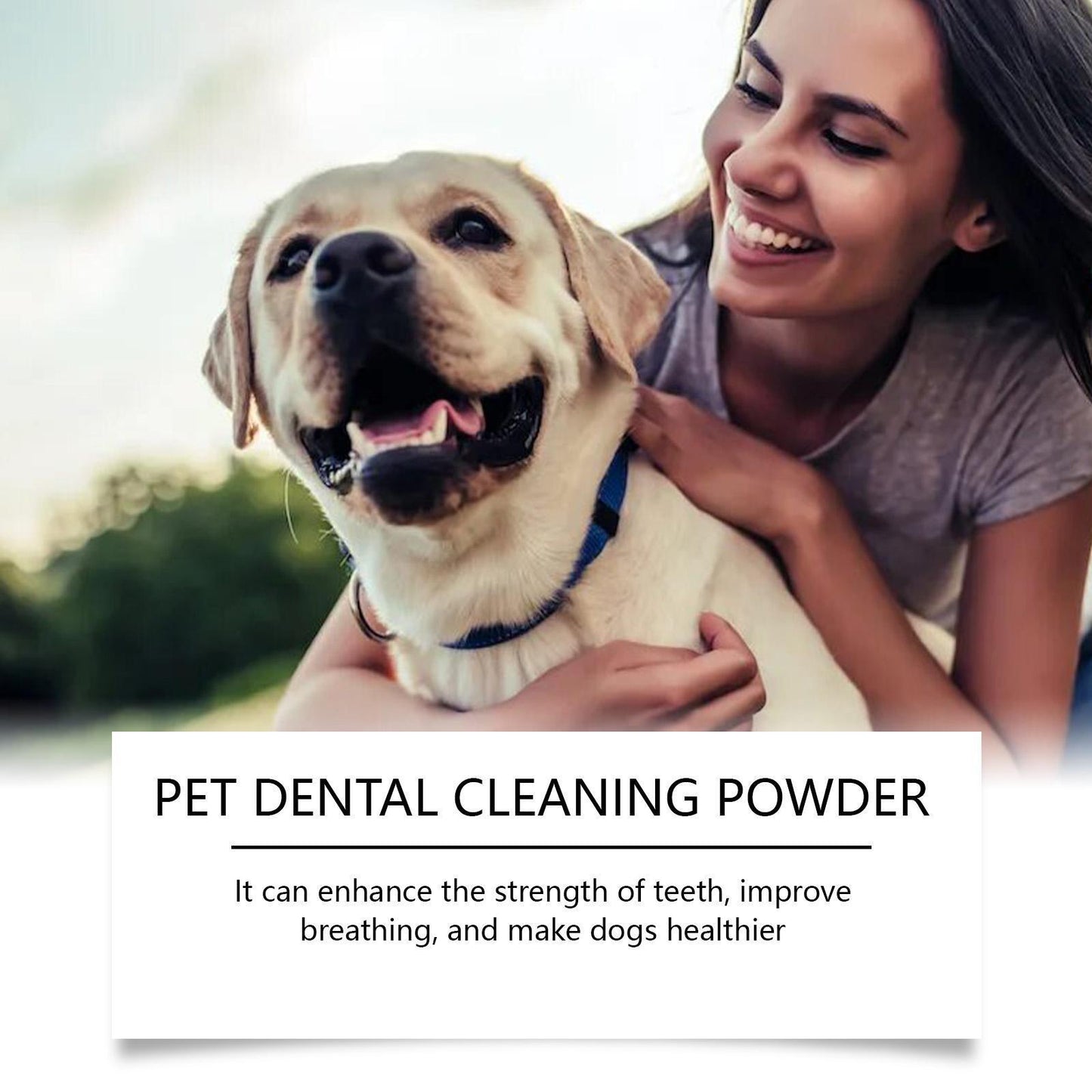 Polvo Limpiador Dental para Perros - Elimina Sarro y Mal Aliento Naturalmente