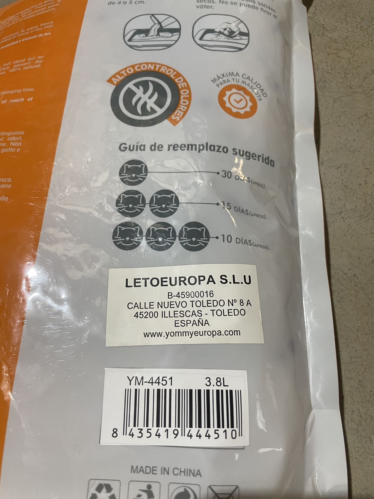 Arena de Cristal para Gatos 3.8L - Súper Absorbente y Sin Polvo