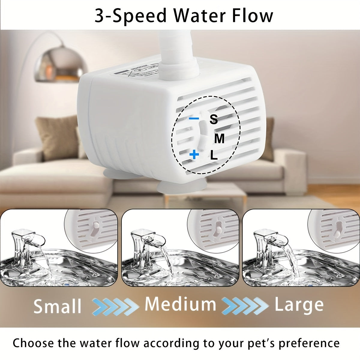 Fuente de Agua para Gatos de Acero Inoxidable - 2.2L con Bomba Silenciosa y 3 Filtros