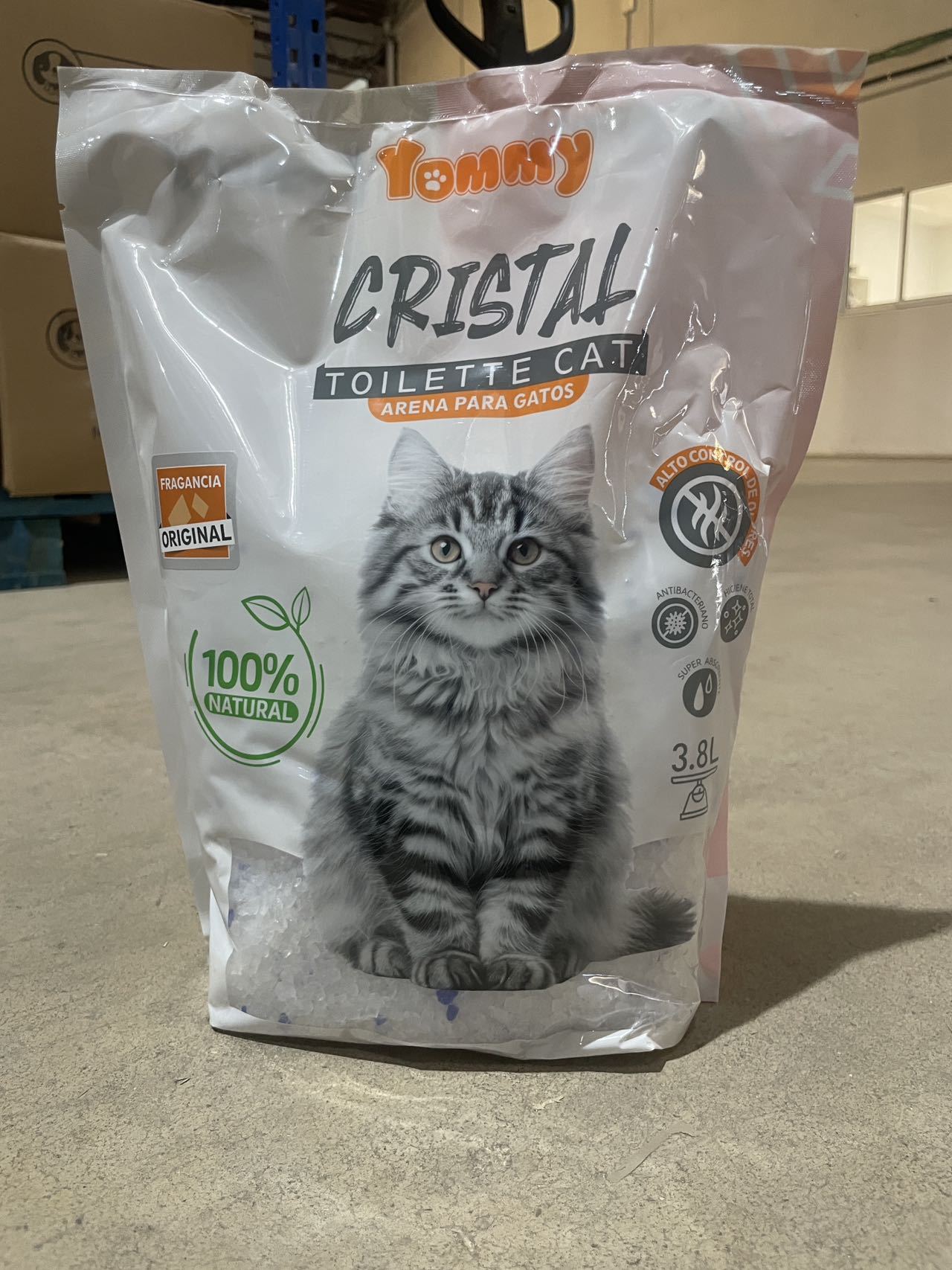Arena de Cristal para Gatos 3.8L - Súper Absorbente y Sin Polvo