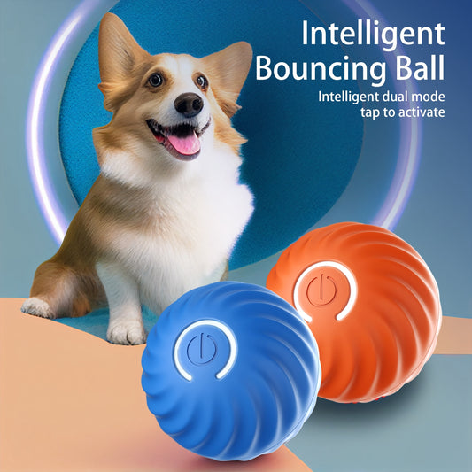 Pelota Interactiva Inteligente para Perros - Juguete Automóvil Recargable USB con Cubierta Antirruido