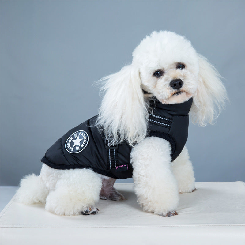 Veste thermique avec harnais intégré pour petits chiens - Imperméable