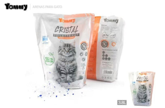 Arena de Cristal para Gatos 3.8L - Súper Absorbente y Sin Polvo