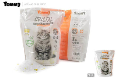 Arena de Cristal para Gatos 3.8L - Súper Absorbente y Sin Polvo