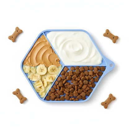 Lick Mat con diferentes alimentos