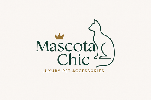 Logo Mascota Chic estilo boutique de lujo