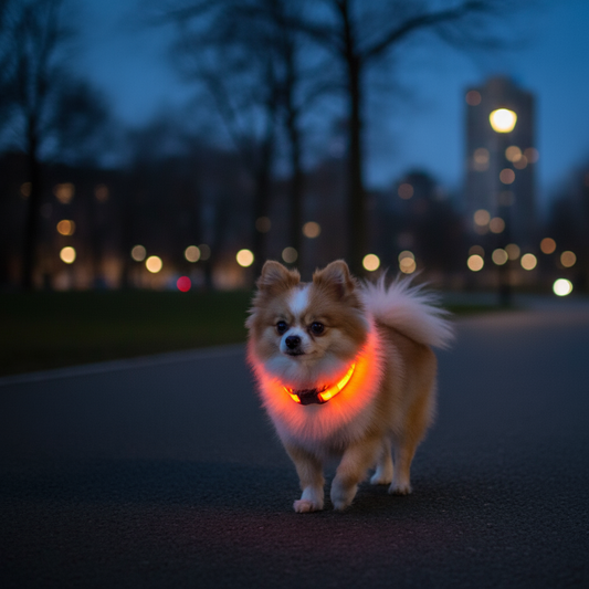 Collar LED Luminoso Recargable USB para Perros - Seguridad Nocturna Ajustable